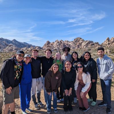 Students studying in the Eastern Mojave